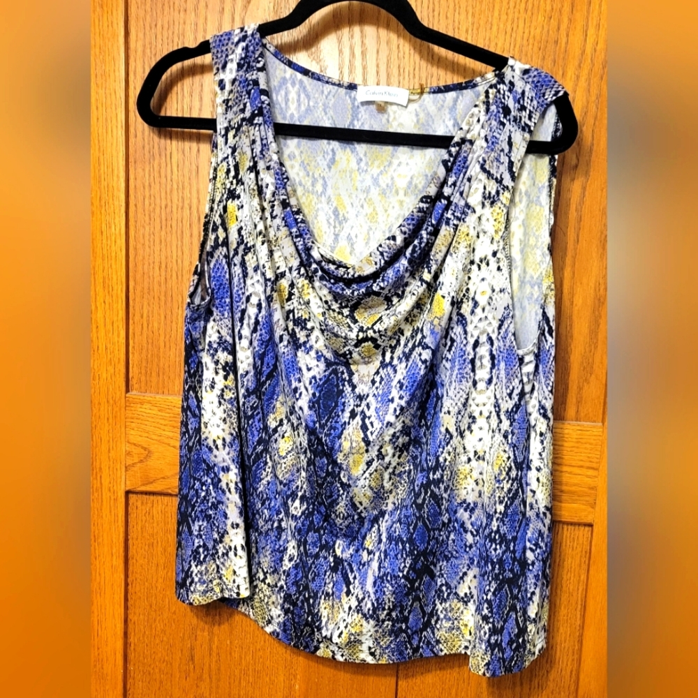 Calvin Klein Sleevless Draped Tank Top